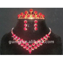 red wedding jewelry sets (GWJS0430)